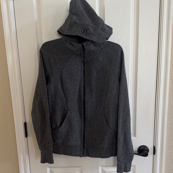lululemon athletica Tops - Lululemon Scuba Full Zip Hoodie. Dark grey color size 10. Like new!